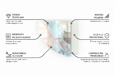 Plaque verre pour poêle Nuages géométriques aux formes abstraites