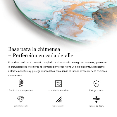 Plaque verre pour poêle Nuages géométriques aux formes abstraites