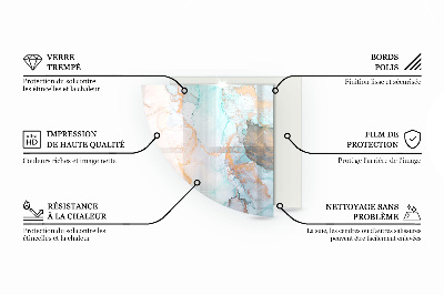 Plaque verre pour poêle Nuages géométriques aux formes abstraites