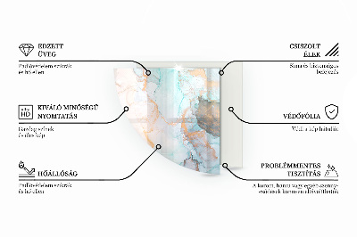 Plaque verre pour poêle Nuages géométriques aux formes abstraites