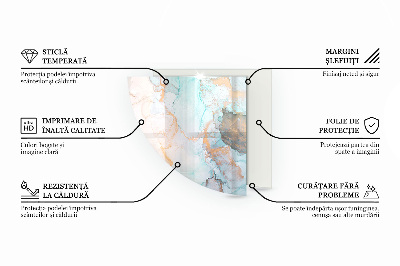 Plaque verre pour poêle Nuages géométriques aux formes abstraites