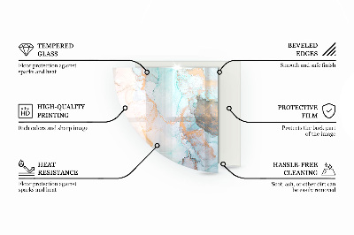 Plaque verre pour poêle Motif d'arrière-plan de style abstrait