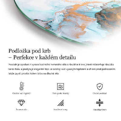 Plaque verre pour poêle Formes abstraites inspirées de la nature