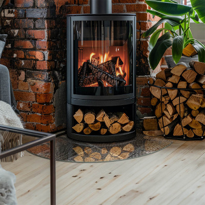 Plaque verre pour poêle Motif de tôle ajourée