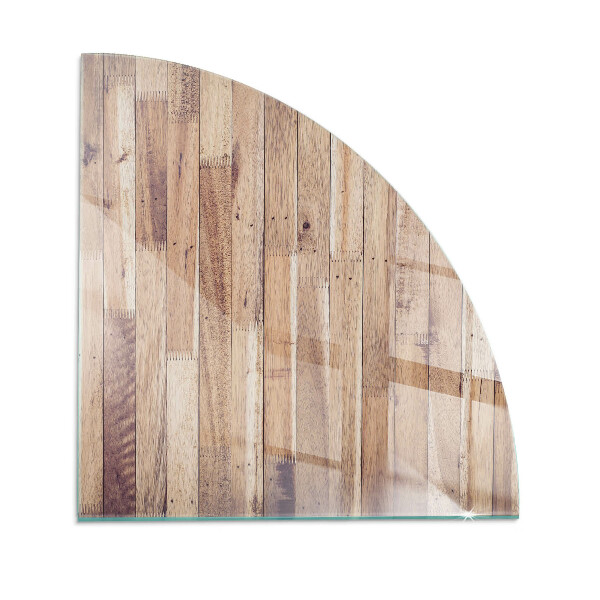 Plaque verre pour poêle Style géométrique en bois