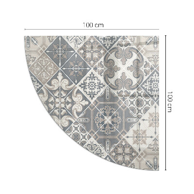Plaque verre pour poêle Motif de mosaïque artistique