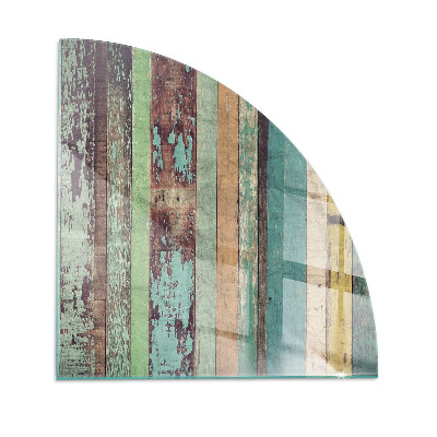 Plaque verre pour poêle Nuances de planches dans une combinaison unique