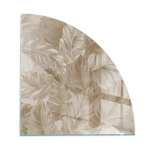 Plaque verre pour poêle Motifs de feuilles subtils