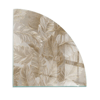 Plaque verre pour poêle Motifs de feuilles subtils