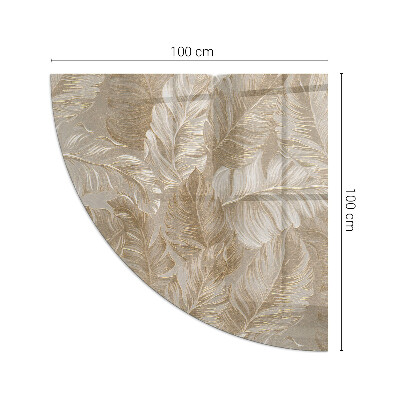 Plaque verre pour poêle Motifs de feuilles subtils