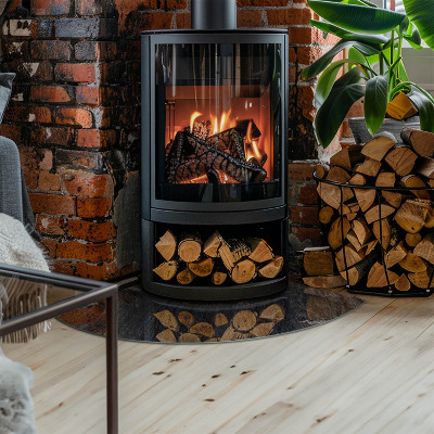 Plaque verre pour poêle Motif de texture de roche