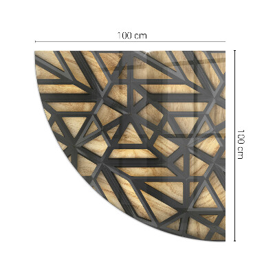 Plaque verre pour poêle Formes abstraites avec un motif en bois