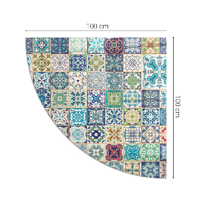 Plaque verre pour poêle Motifs de carreaux de style mosaïque