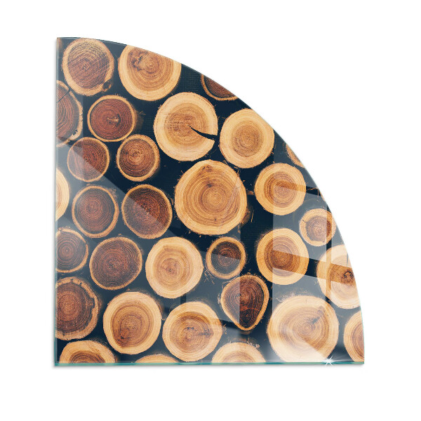 Plaque verre pour poêle Une boîte avec un dessin de bois découpé