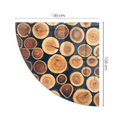 Plaque verre pour poêle Une boîte avec un dessin de bois découpé