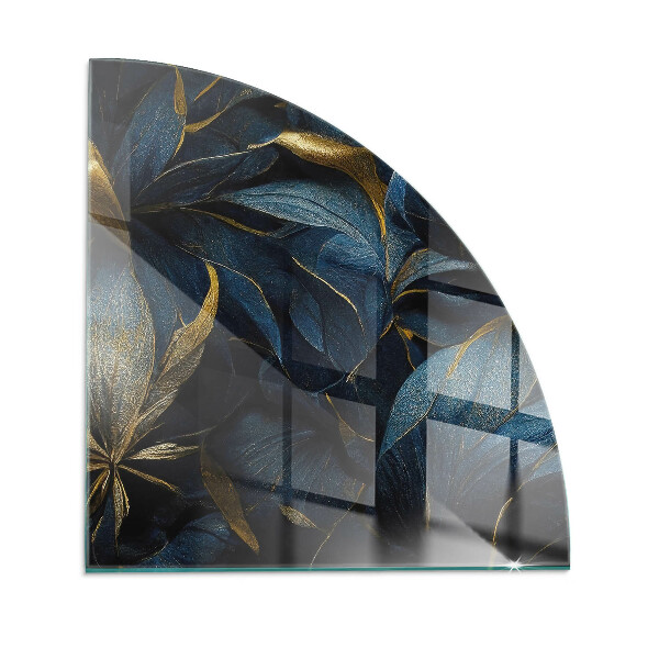 Plaque verre pour poêle Feuilles élégantes à motifs