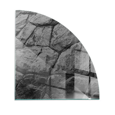 Plaque verre pour poêle Motif inspiré de la pierre