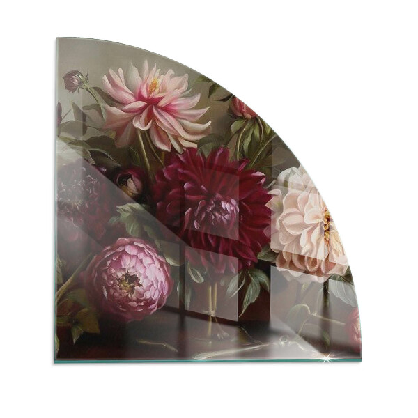 Plaque verre pour poêle Gros plan d'un bouquet de fleurs