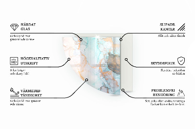 Plaque verre pour poêle Motif de structure en pierre