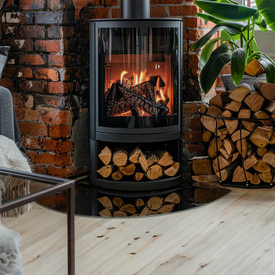 Plaque verre pour poêle Couleur graphite foncé