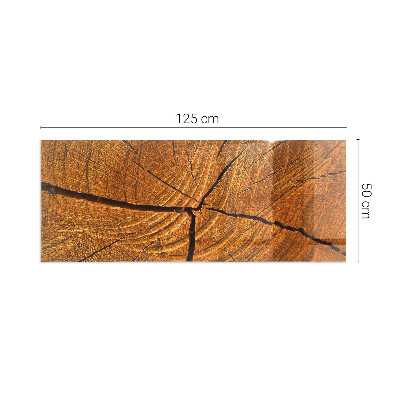 Plaque de sol en verre pour poêle Un motif transversal de bois avec un grain distinct