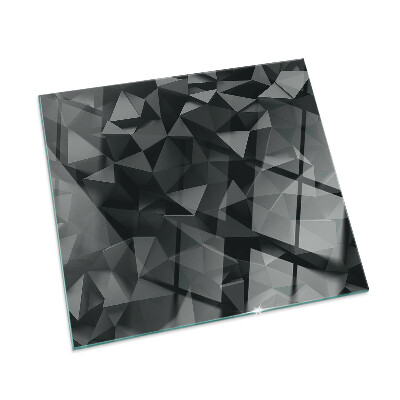 Plaque de sol en verre pour poêle Motif géométrique tridimensionnel