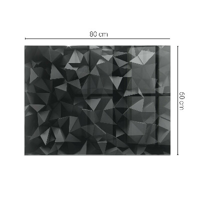 Plaque de sol en verre pour poêle Motif géométrique tridimensionnel