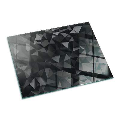 Plaque de sol en verre pour poêle Motif géométrique tridimensionnel