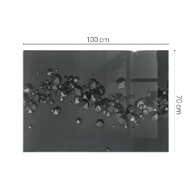 Plaque de sol en verre pour poêle Formes de nuages dans une composition abstraite