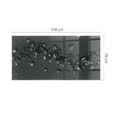 Plaque de sol en verre pour poêle Formes de nuages dans une composition abstraite