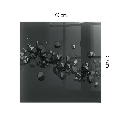 Plaque de sol en verre pour poêle Formes de nuages dans une composition abstraite