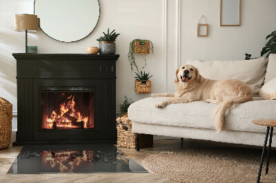 Plaque de sol en verre pour poêle Formes de nuages dans une composition abstraite
