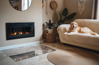 Plaque de sol en verre pour poêle Motifs de carreaux élégants