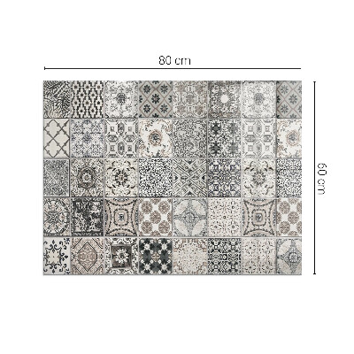 Plaque de sol en verre pour poêle Motifs de carreaux élégants