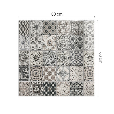 Plaque de sol en verre pour poêle Motifs de carreaux élégants