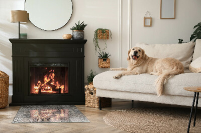 Plaque de sol en verre pour poêle Motifs de carreaux élégants