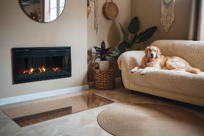 Plaque de sol en verre pour poêle Bois dans un style naturel