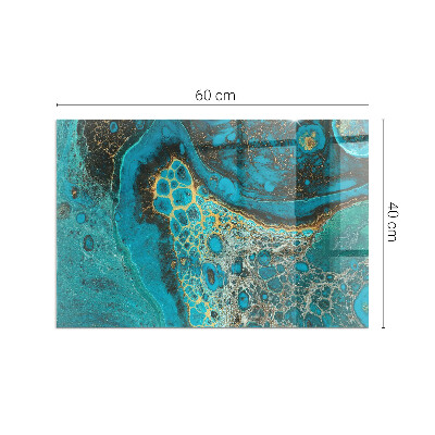 Plaque de sol en verre pour poêle Un motif expressif avec une forme organique