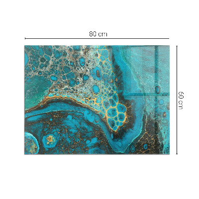 Plaque de sol en verre pour poêle Un motif expressif avec une forme organique