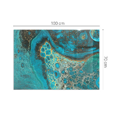Plaque de sol en verre pour poêle Un motif expressif avec une forme organique