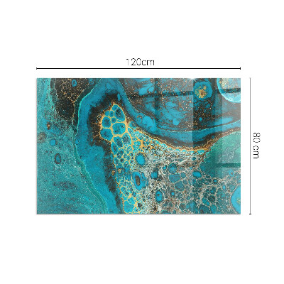 Plaque de sol en verre pour poêle Un motif expressif avec une forme organique