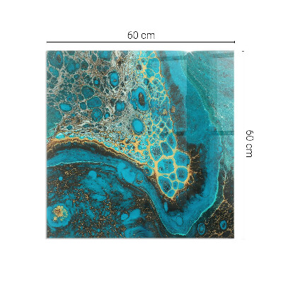 Plaque de sol en verre pour poêle Un motif expressif avec une forme organique