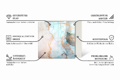 Plaque de sol en verre pour poêle Un motif expressif avec une forme organique