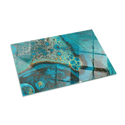 Plaque de sol en verre pour poêle Un motif expressif avec une forme organique