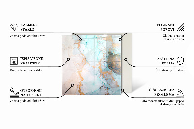 Plaque de sol en verre pour poêle Un motif expressif avec une forme organique