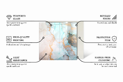 Plaque de sol en verre pour poêle Un motif expressif avec une forme organique
