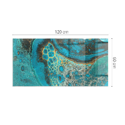 Plaque de sol en verre pour poêle Un motif expressif avec une forme organique