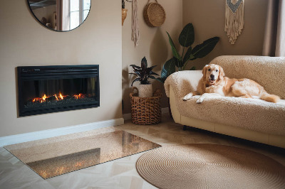Plaque de sol en verre pour poêle Motif de pierre authentique