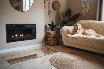 Plaque de sol en verre pour poêle Motif de pierre authentique