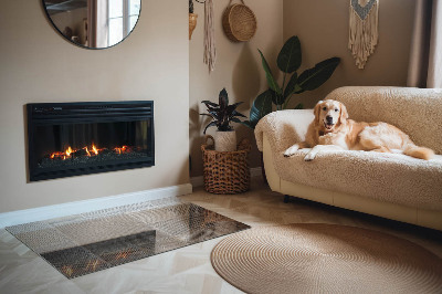 Plaque de sol en verre pour poêle Conception en métal perforé